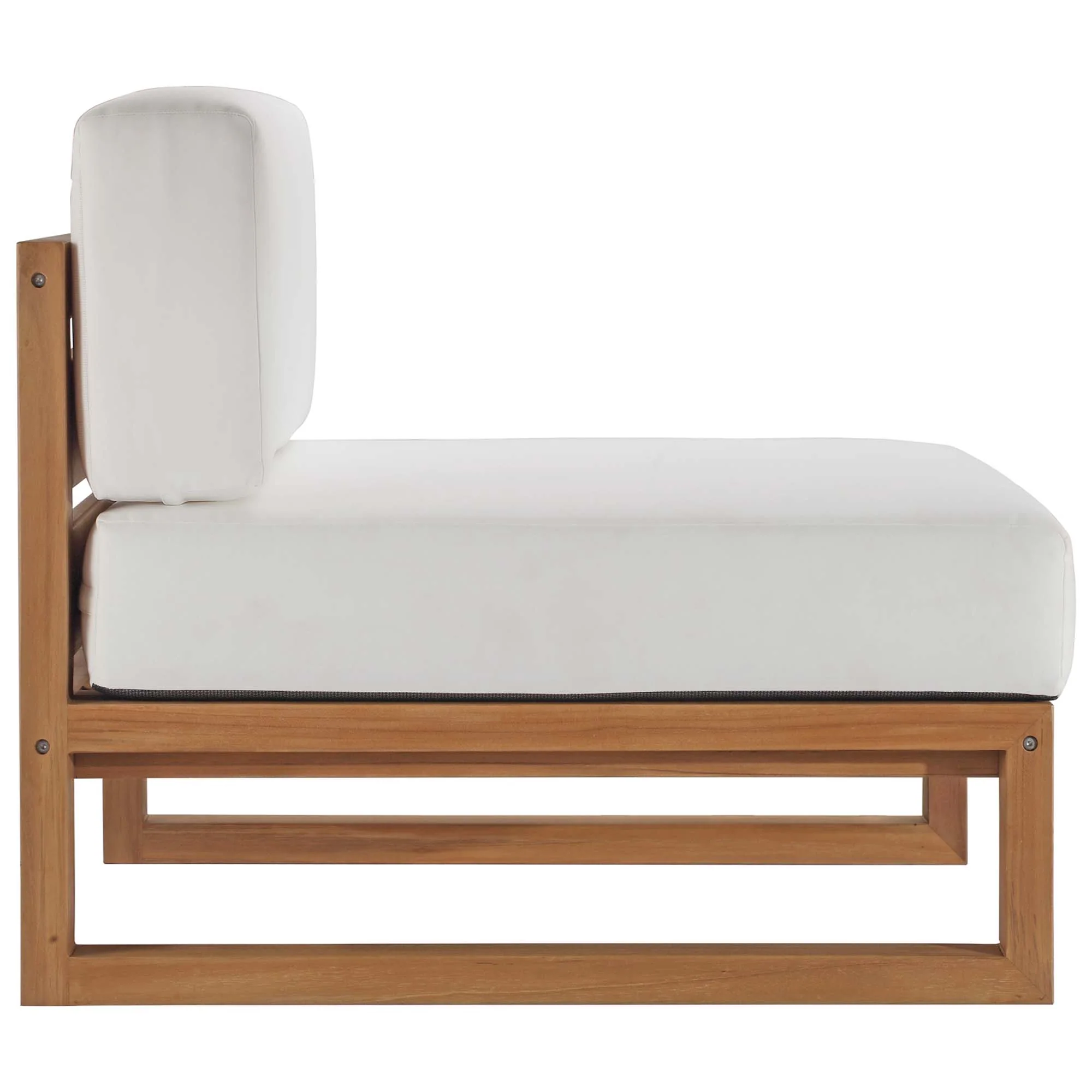 Upland Outdoor Patio Teak Wood Armless Chair by Modway - Image 3