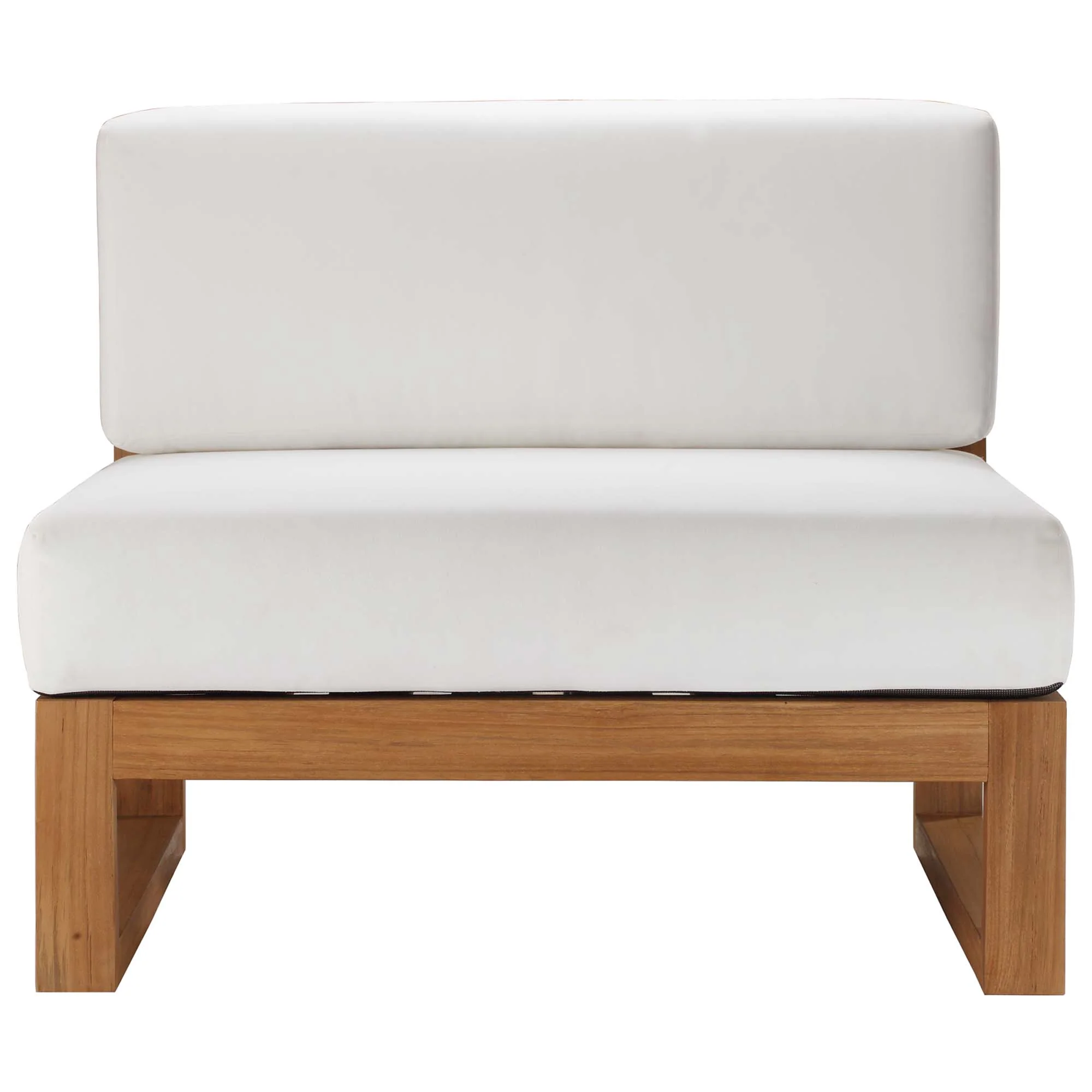 Upland Outdoor Patio Teak Wood Armless Chair by Modway - Image 5