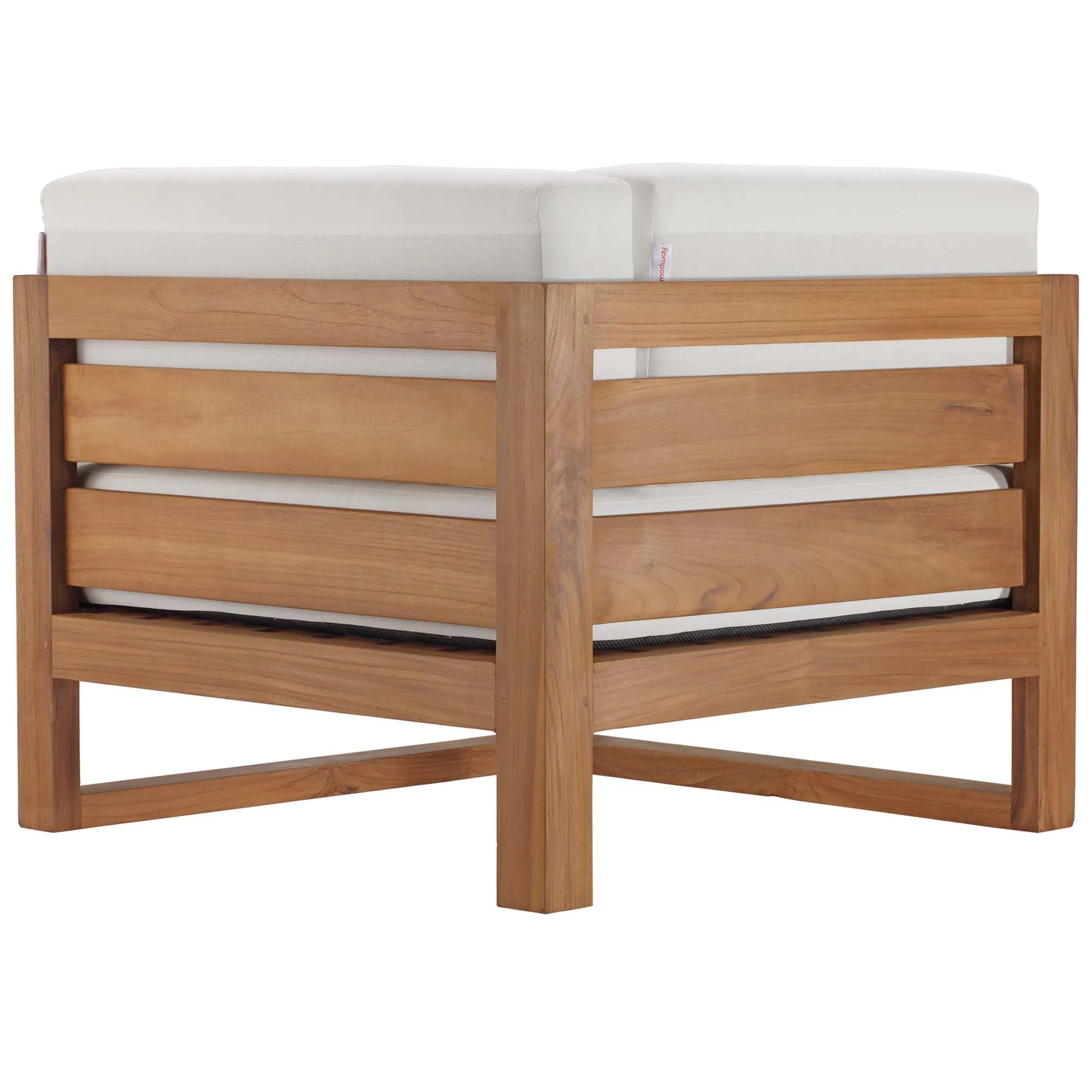 Upland Outdoor Patio Teak Wood Corner Chair by Modway - Image 3