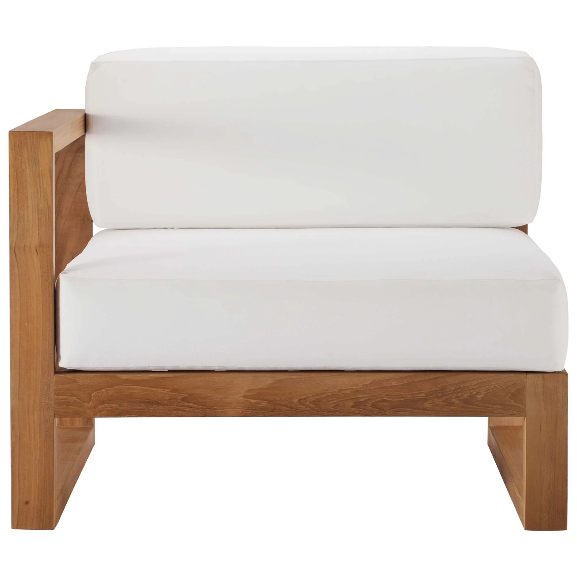 Upland Outdoor Patio Teak Wood Left-Arm Chair by Modway - Image 6