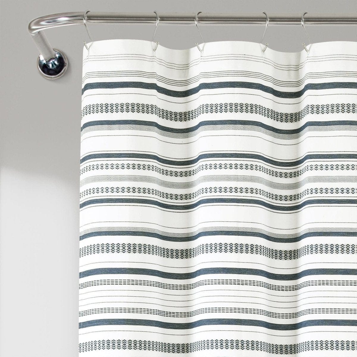 Urban Woven Yarn Dyed Recycled Cotton Blend Shower Curtain - Image 4