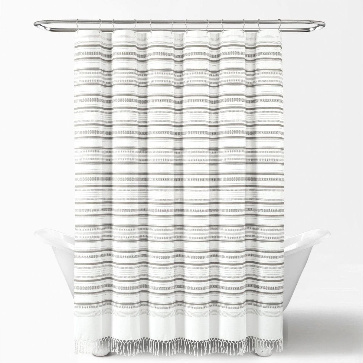 Urban Woven Yarn Dyed Recycled Cotton Blend Shower Curtain - Image 7