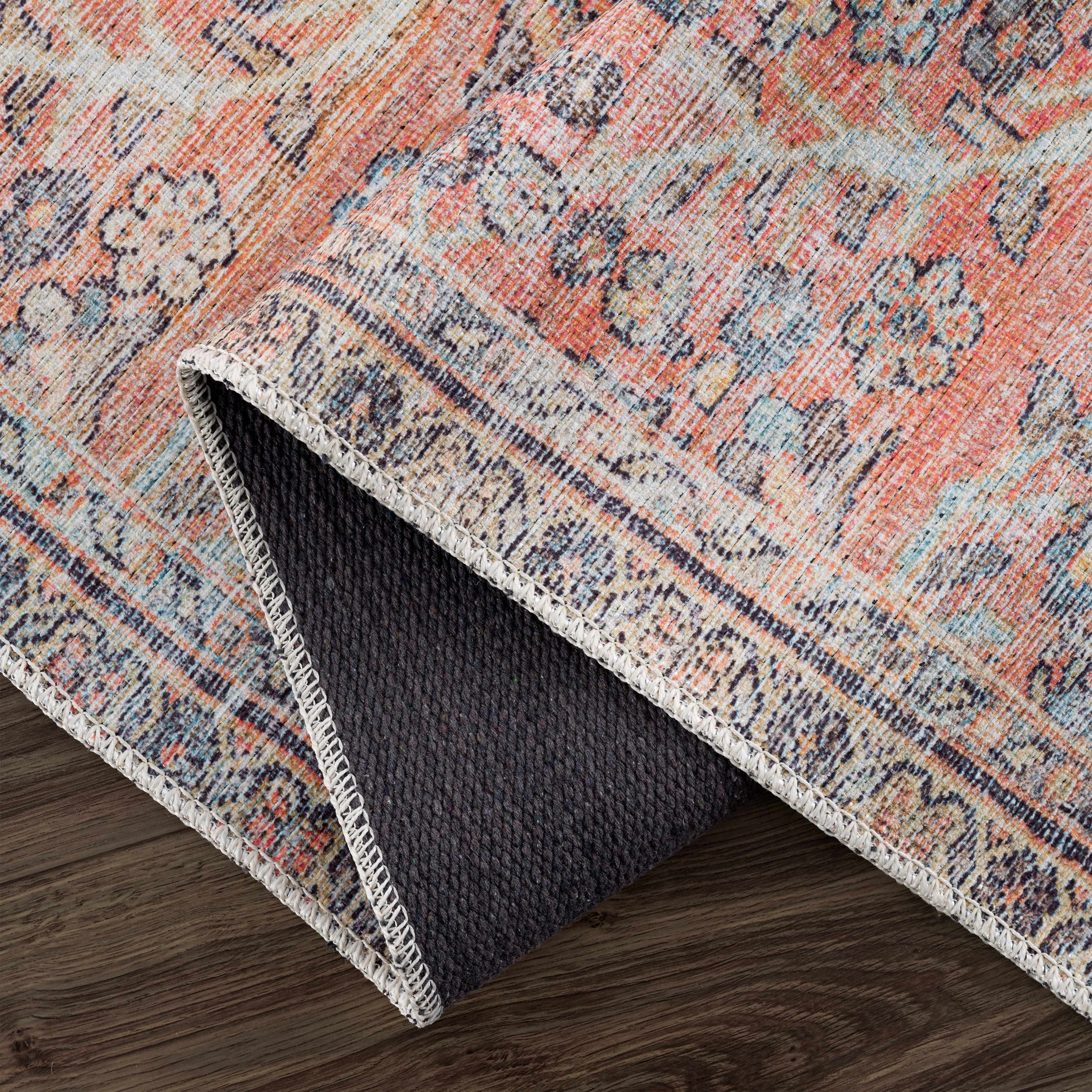 Urpi Rose & Blue Washable Area Rug - Clearance - Image 10