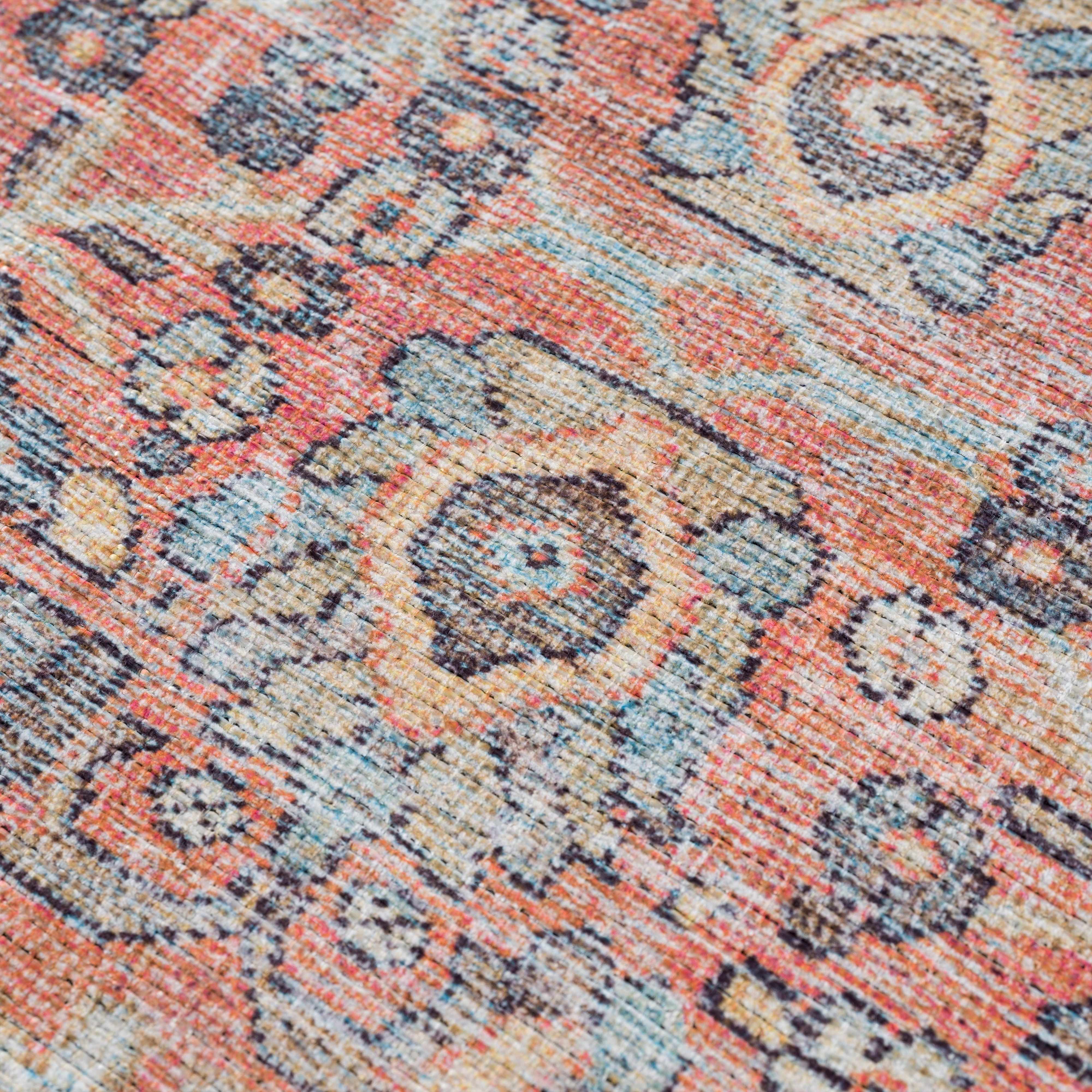 Urpi Rose & Blue Washable Area Rug - Clearance - Image 13