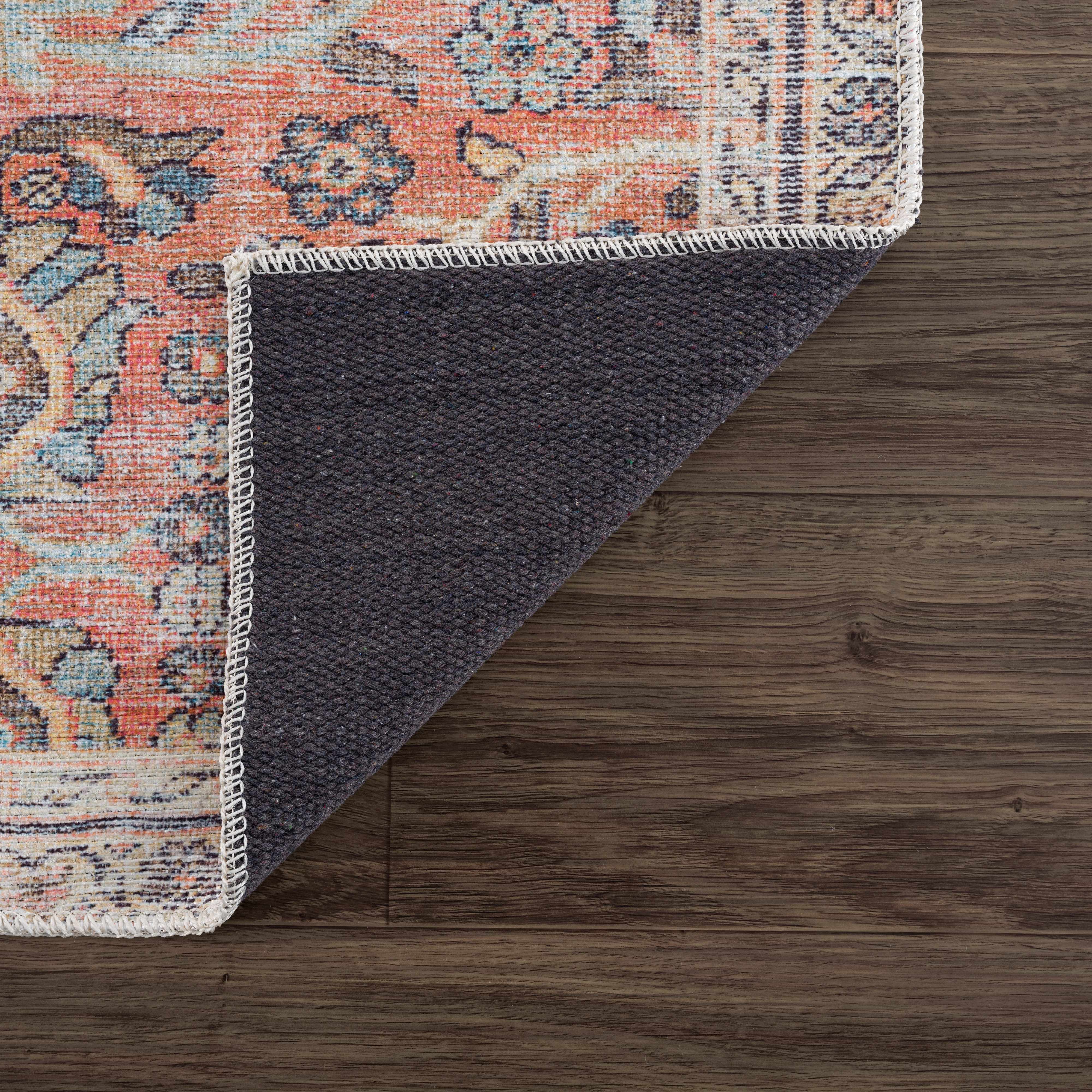 Urpi Rose & Blue Washable Area Rug - Clearance - Image 5