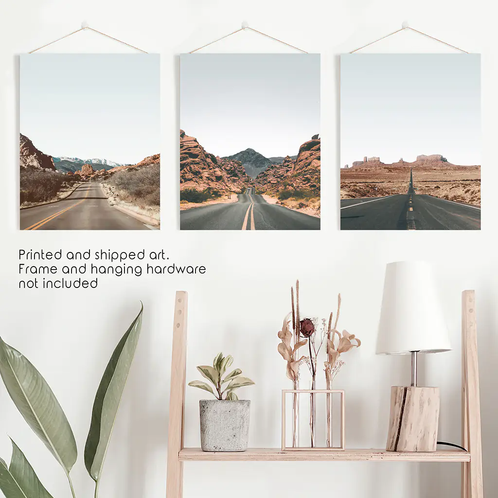 USA Travel Wall Art Set. Roads of Utah, Nevada, Colorado - Image 10