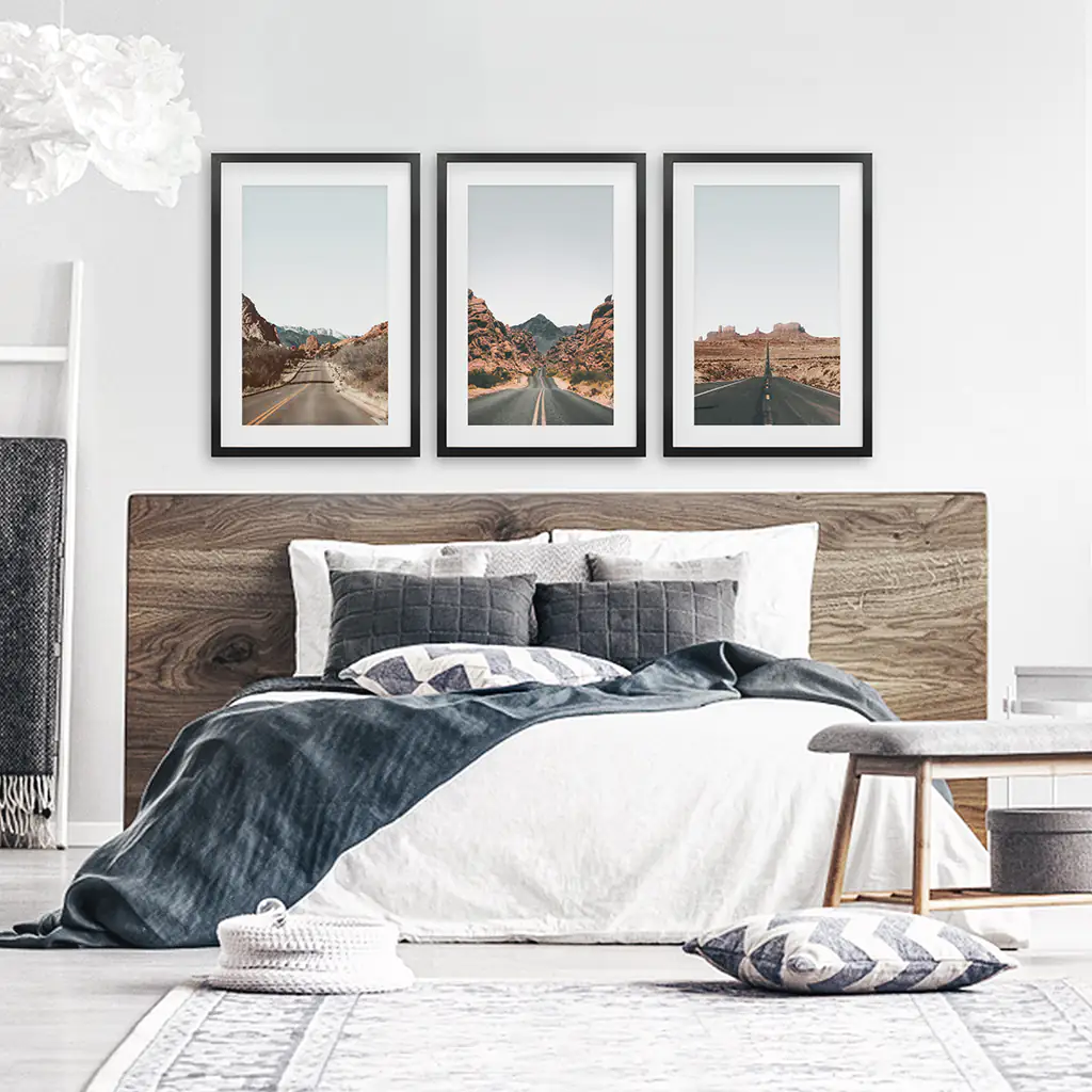 USA Travel Wall Art Set. Roads of Utah, Nevada, Colorado - Image 2
