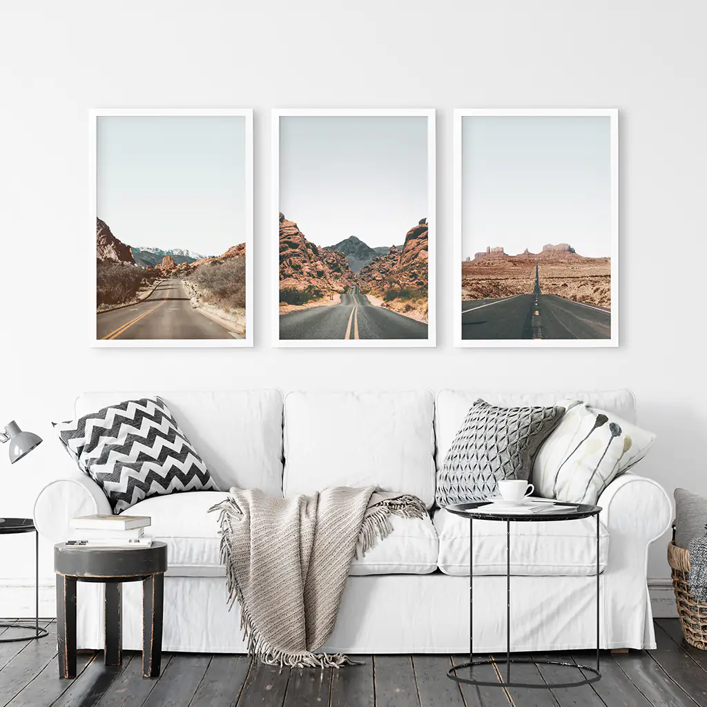USA Travel Wall Art Set. Roads of Utah, Nevada, Colorado - Image 4