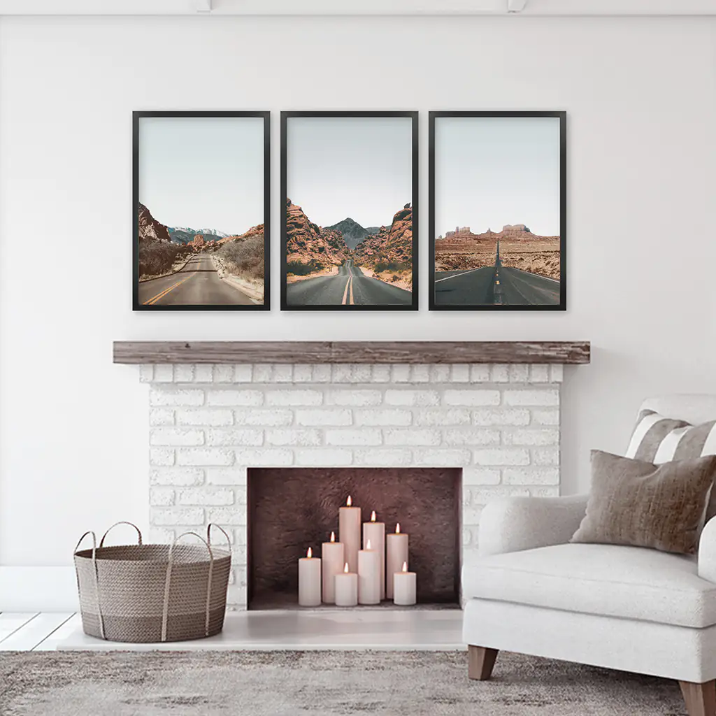 USA Travel Wall Art Set. Roads of Utah, Nevada, Colorado - Image 5