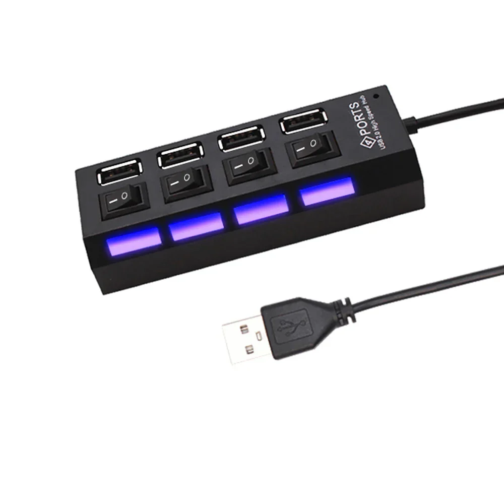USB 2.0 Hub 7 Port with Switch Powered USB Splitter for PC Laptop - Image 4