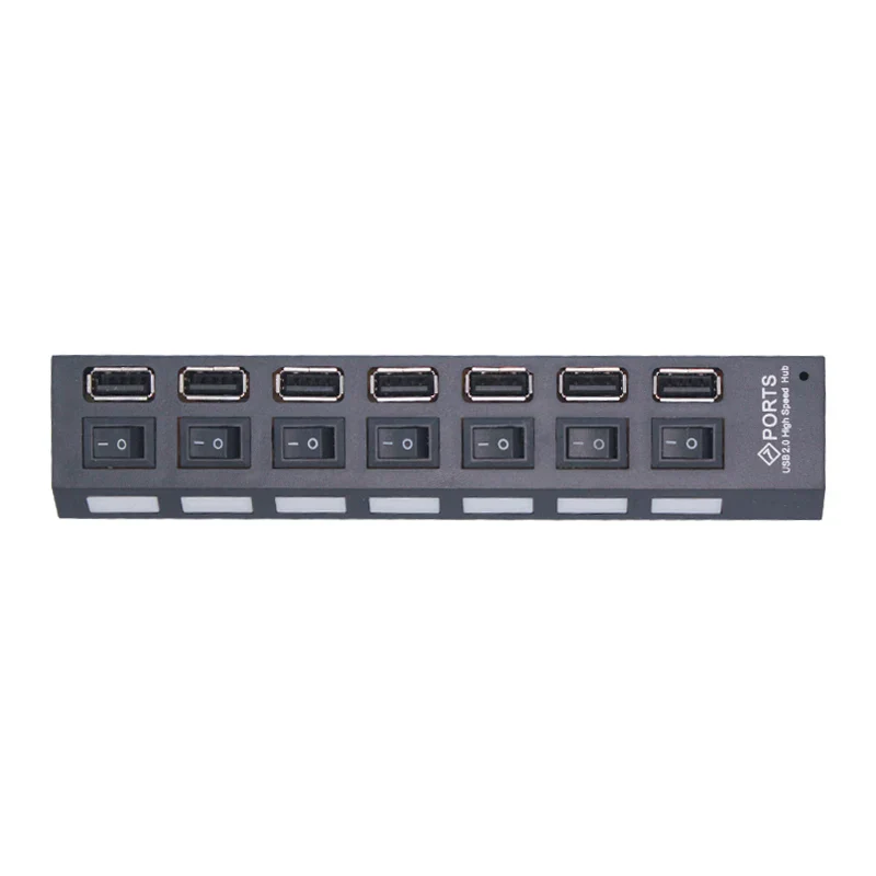 USB 2.0 Hub 7 Port with Switch Powered USB Splitter for PC Laptop - Image 7