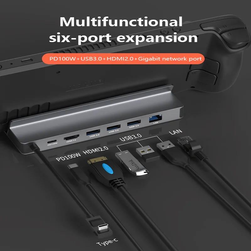 USB C Docking Station 4K 60Hz HDMI DP Ethernet Hub for Gaming Console - Image 5