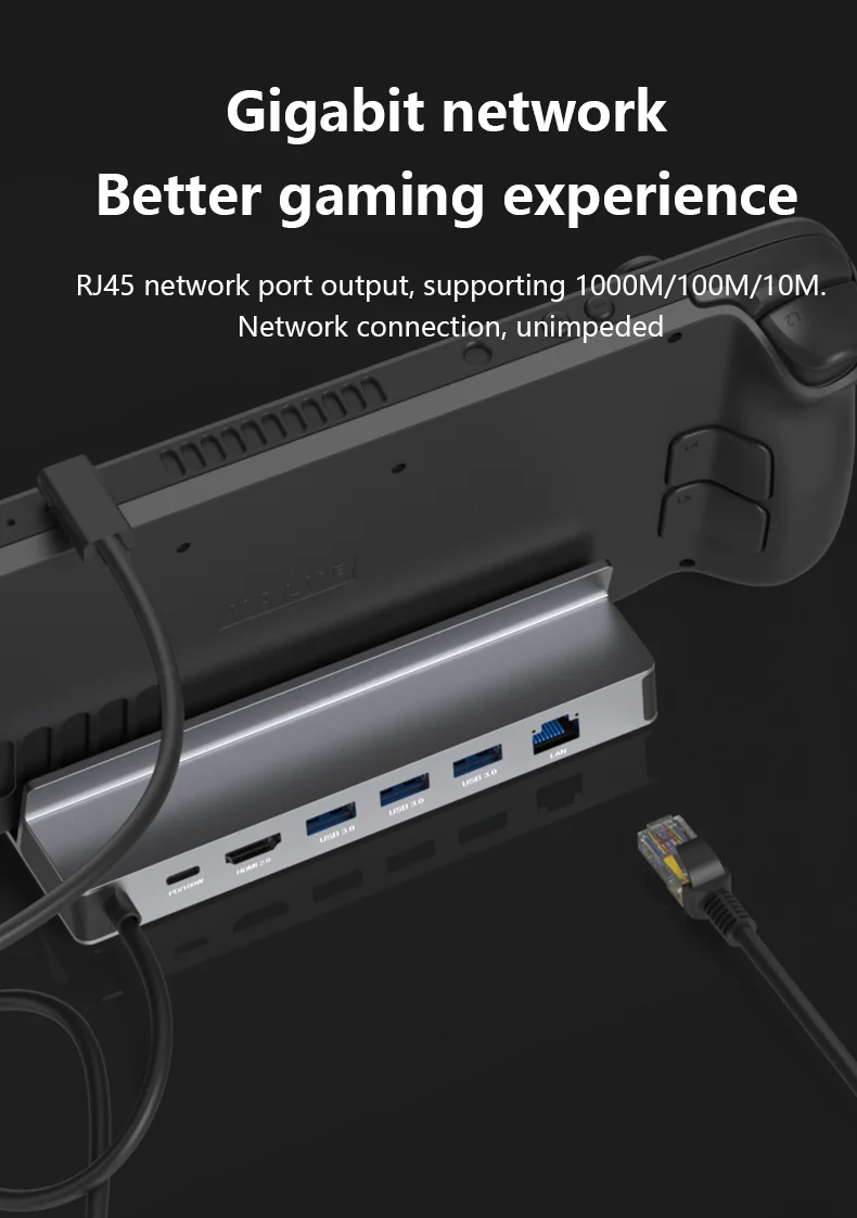 USB C Docking Station 4K 60Hz HDMI DP Ethernet Hub for Gaming Console - Image 6