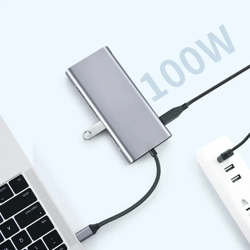 USB C Hub 10 in 1 4K HDMI USB 3.0 PD 87W Docking Station for Laptop - Image 5
