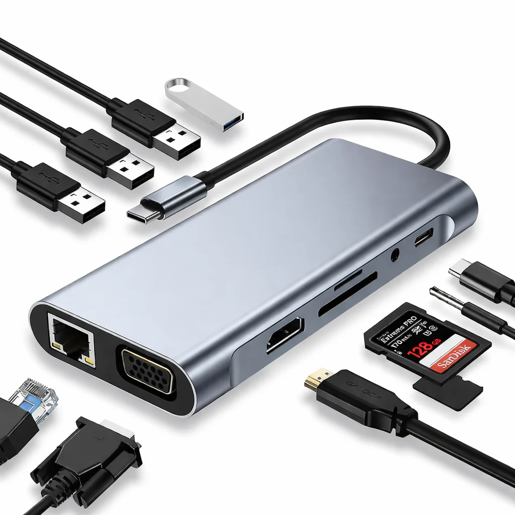 USB C to HDMI Hub 3 in 1 USB 3.0 Docking Station Adapter for Laptop - Image 10