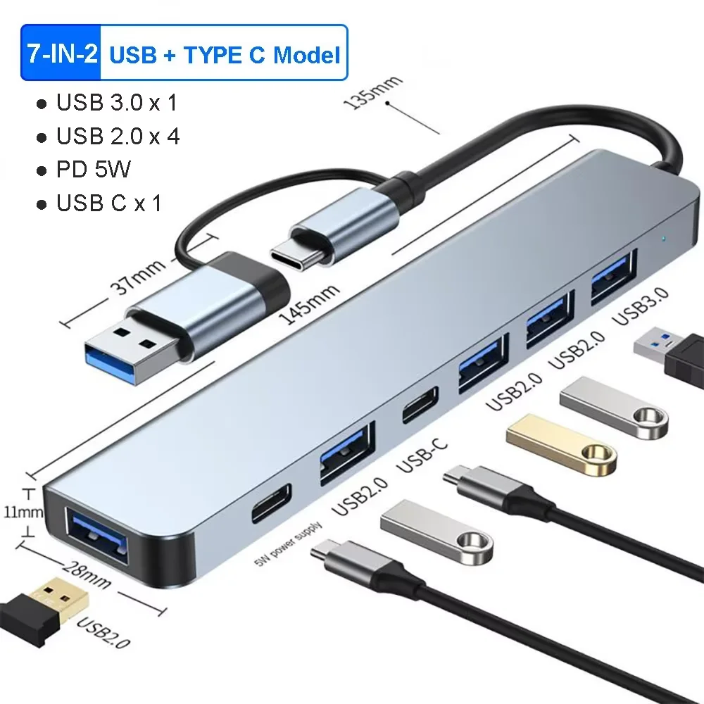 USB C to HDMI Hub 3 in 1 USB 3.0 Docking Station Adapter for Laptop - Image 6