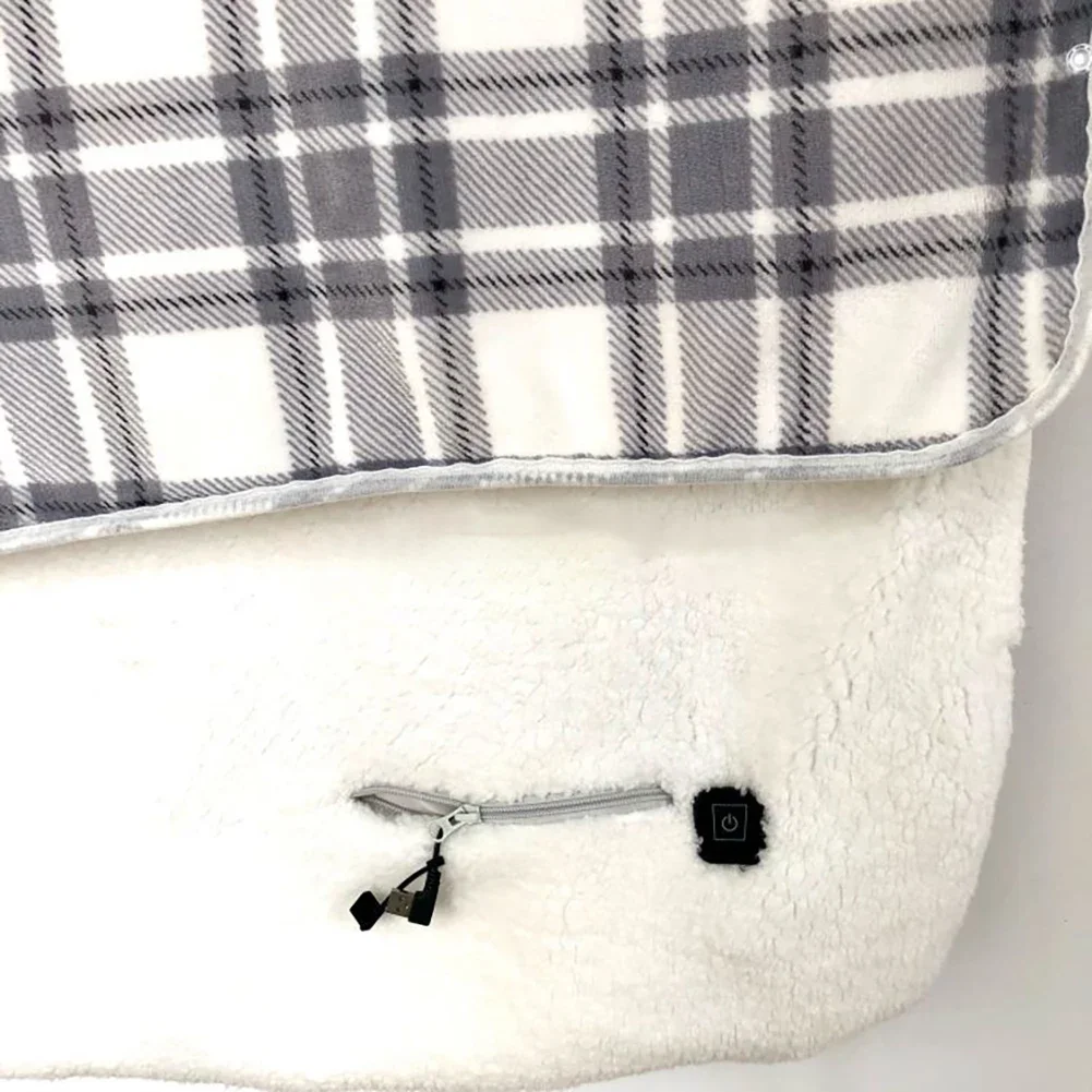 USB Electric Heated Blanket 140CM with Timer for Bed, Office, Back and Knee Warmth - Image 4