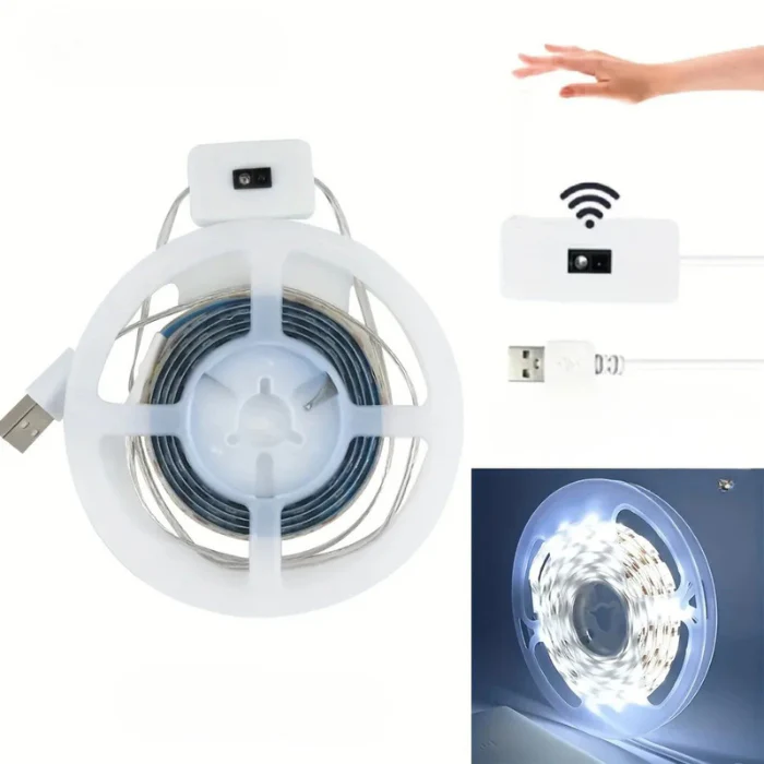 USB Gesture Sensor LED Strip Light Dimmable 1M TV Backlight Kitchen Lighting - Image 7