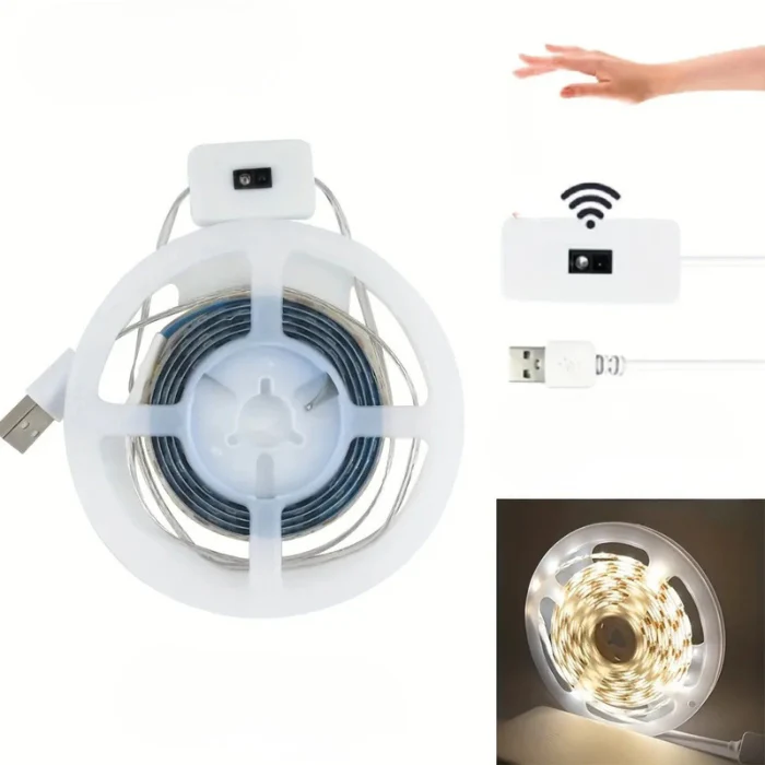 USB Gesture Sensor LED Strip Light Dimmable 1M TV Backlight Kitchen Lighting - Image 8