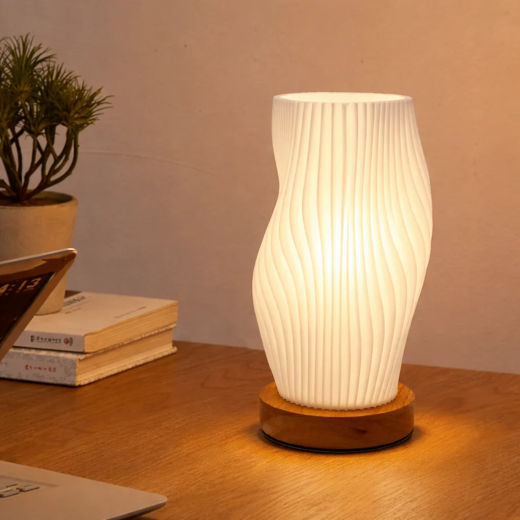 USB LED 3D Pleated Desk Lamp Dimmable Bedside Table Lamp Modern Bedroom Light - Image 12