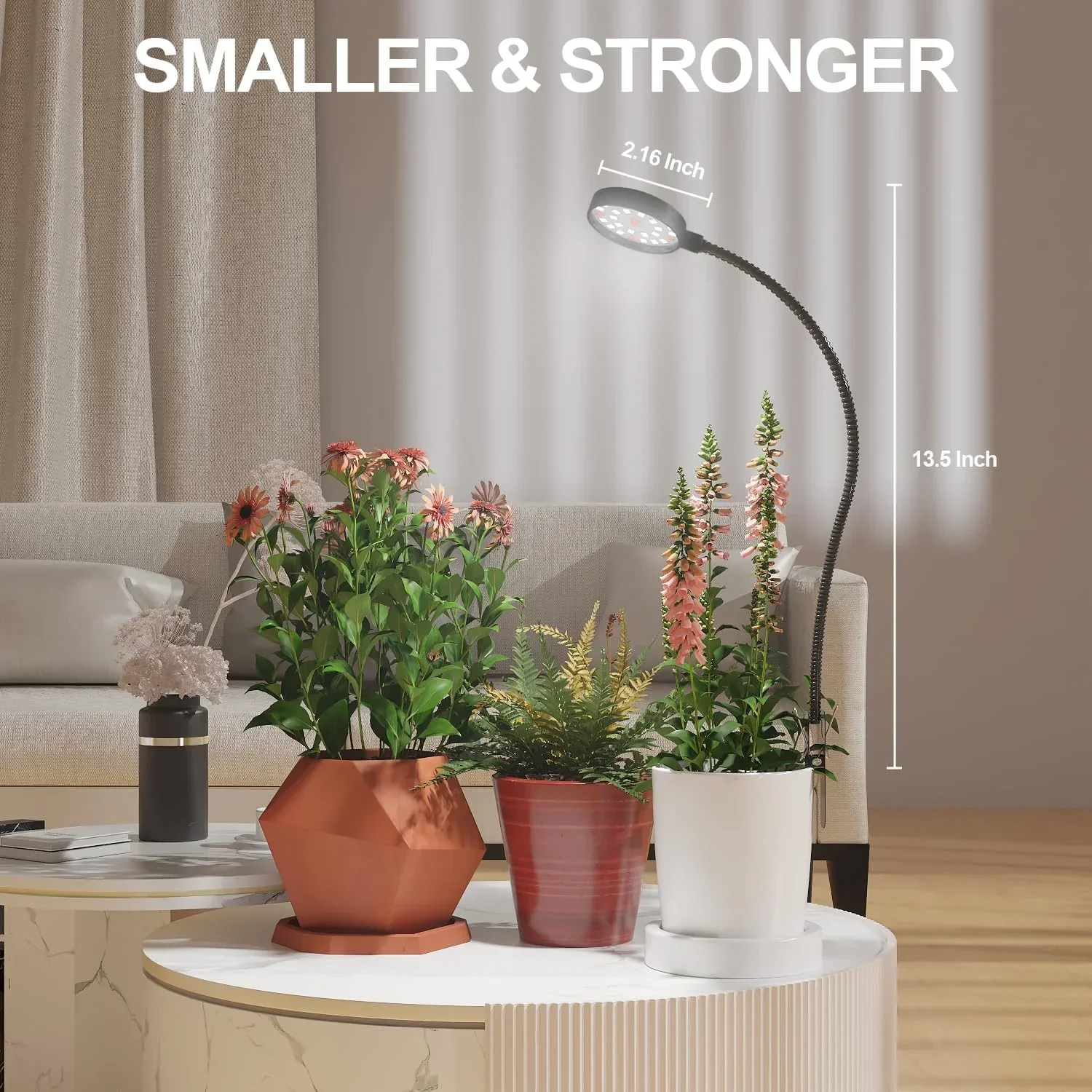 USB LED Grow Light Full Spectrum Clip On Plant Lamp Dimmable Timer Gooseneck - Image 3