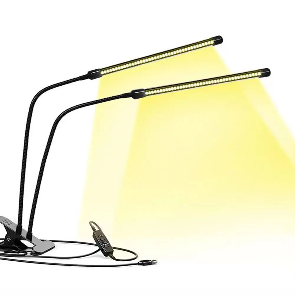 USB LED Grow Light Full Spectrum Clip Plant Lamp 3000K with Timer Control - Image 2