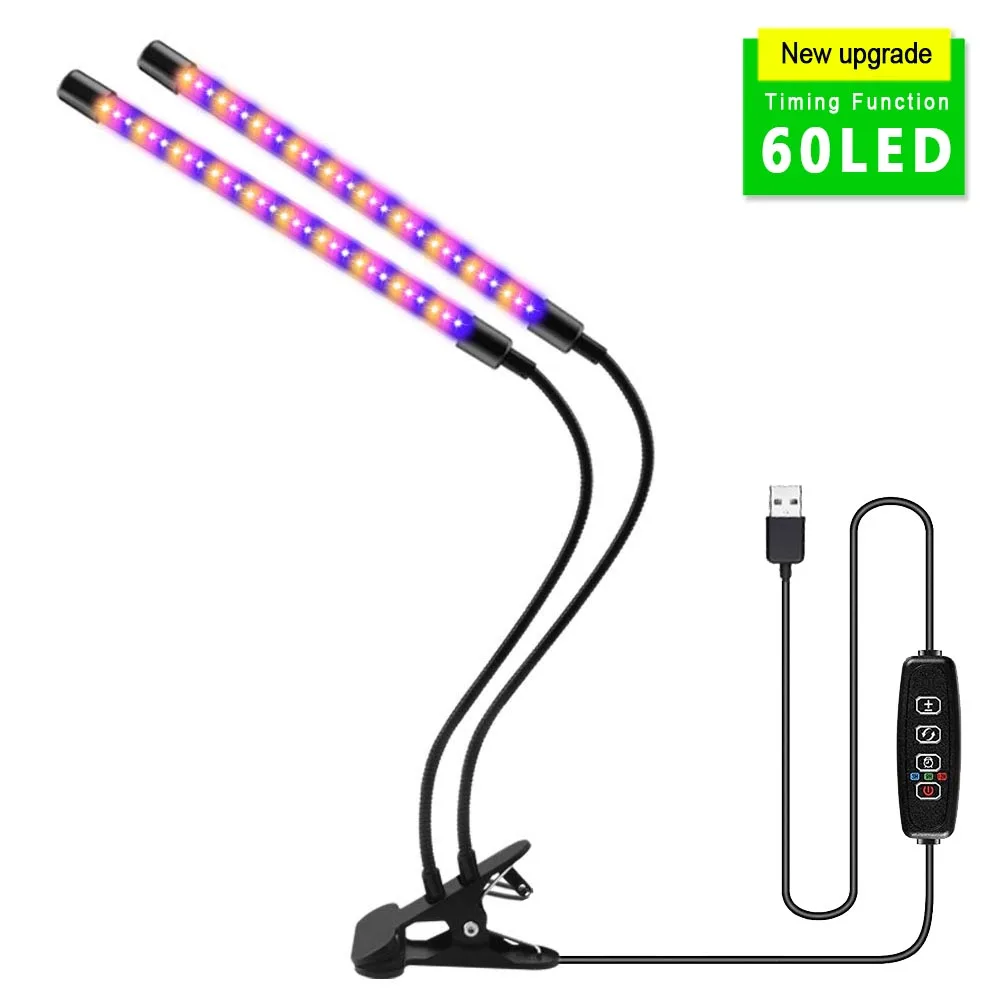 USB LED Grow Light Full Spectrum Clip Plant Lamp with Timer Control - Image 10