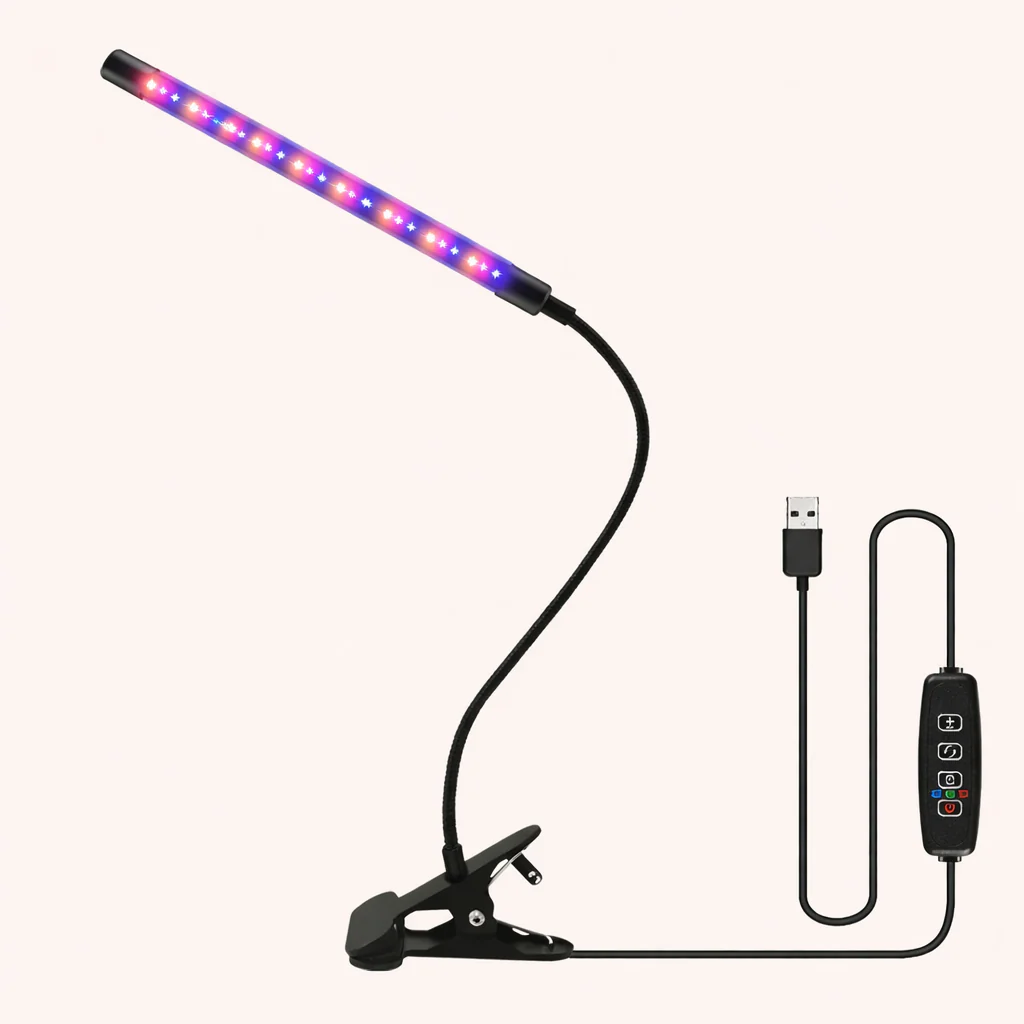 USB LED Grow Light Full Spectrum Clip Plant Lamp with Timer Control - Image 12