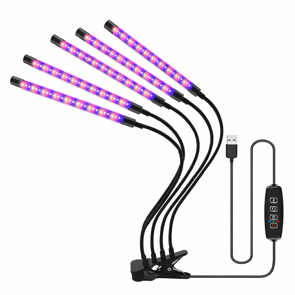 USB LED Grow Light Full Spectrum Clip Plant Lamp with Timer Control - Image 13