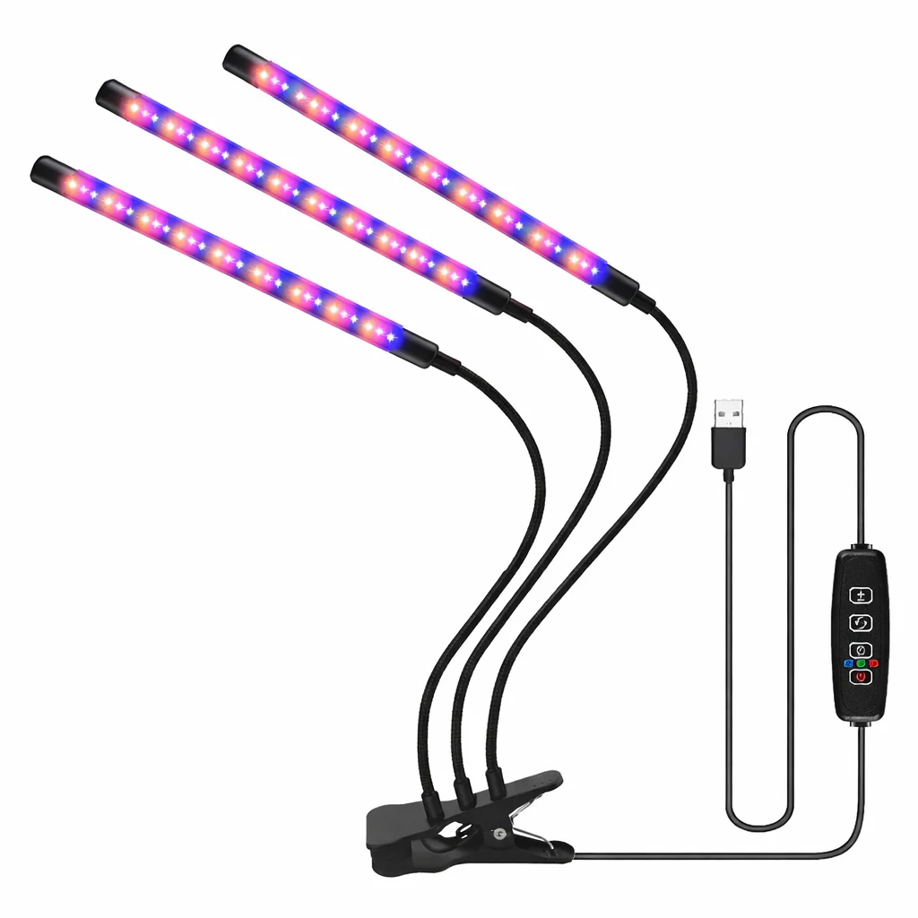USB LED Grow Light Full Spectrum Clip Plant Lamp with Timer Control - Image 15