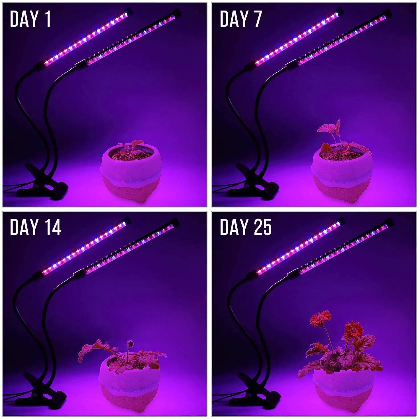 USB LED Grow Light Full Spectrum with Timer 10 Dimmable Levels Indoor Plants - Image 4