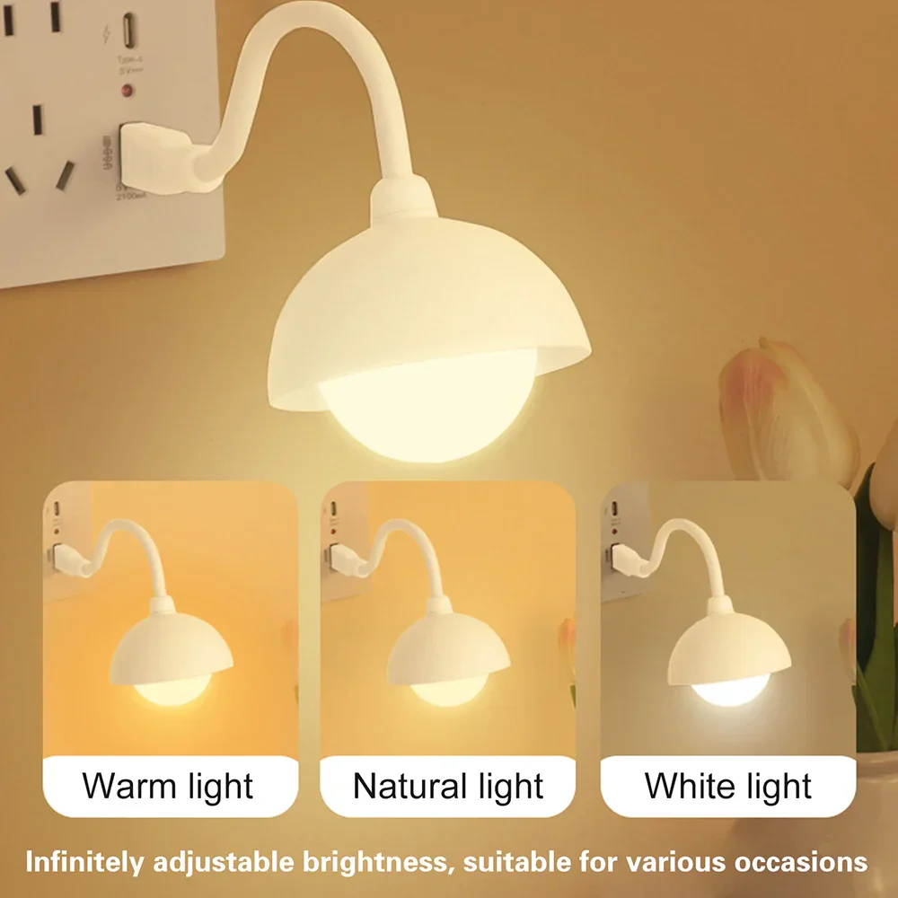 USB Plug In Smart Night Light Remote Touch Control LED Bedside Lamp Bedroom - Image 2
