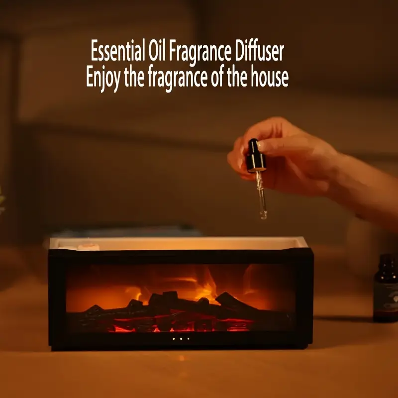 USB-Powered Fireplace Air Freshener with LED Flame Effect for Home & Office - Image 5