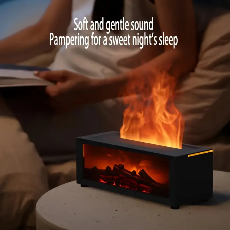 USB-Powered Fireplace Air Freshener with LED Flame Effect for Home & Office - Image 6