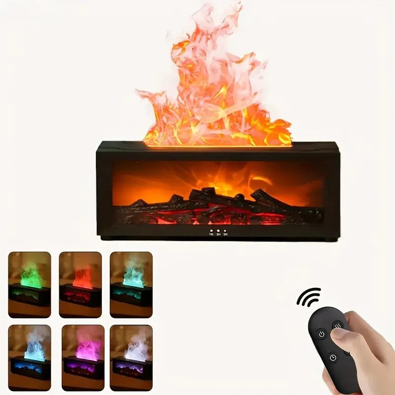 USB-Powered Fireplace Air Freshener with LED Flame Effect for Home & Office - Image 8