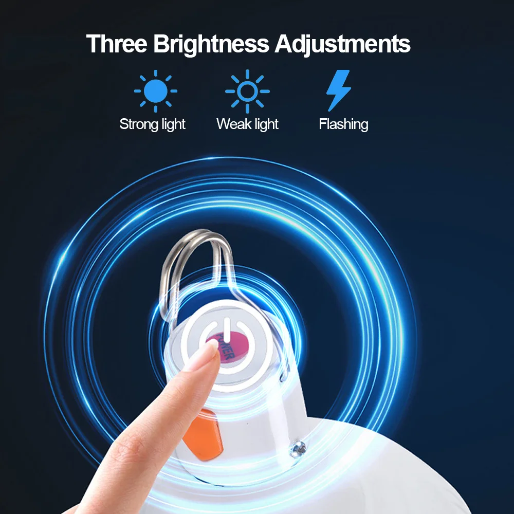USB Rechargeable LED Bulb Portable Camping Light Emergency Hanging Tent Outdoor - Image 4