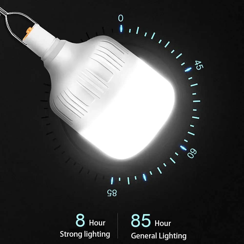USB Rechargeable LED Bulb Portable Camping Light Emergency Hanging Tent Outdoor - Image 5