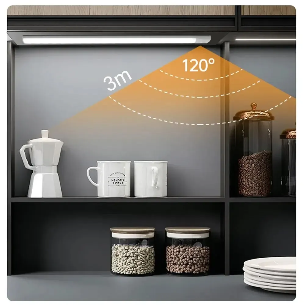 USB Rechargeable LED Cabinet Light Motion Sensor Kitchen Wardrobe Lamp 20–60cm - Image 2
