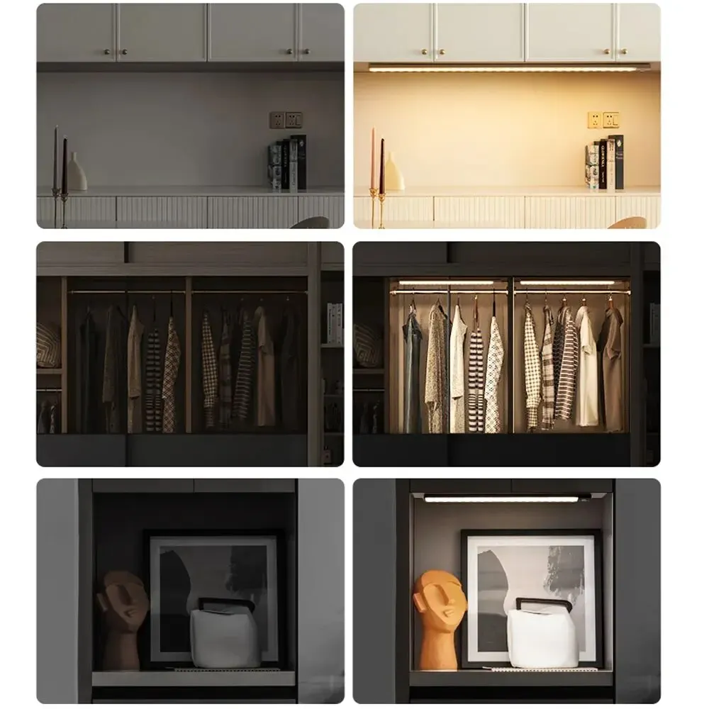 USB Rechargeable LED Cabinet Light Motion Sensor Kitchen Wardrobe Lamp 20–60cm - Image 3