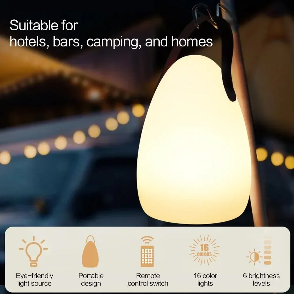 USB Rechargeable LED Camping Lamp RGB Ambient Light Remote Control - Image 4