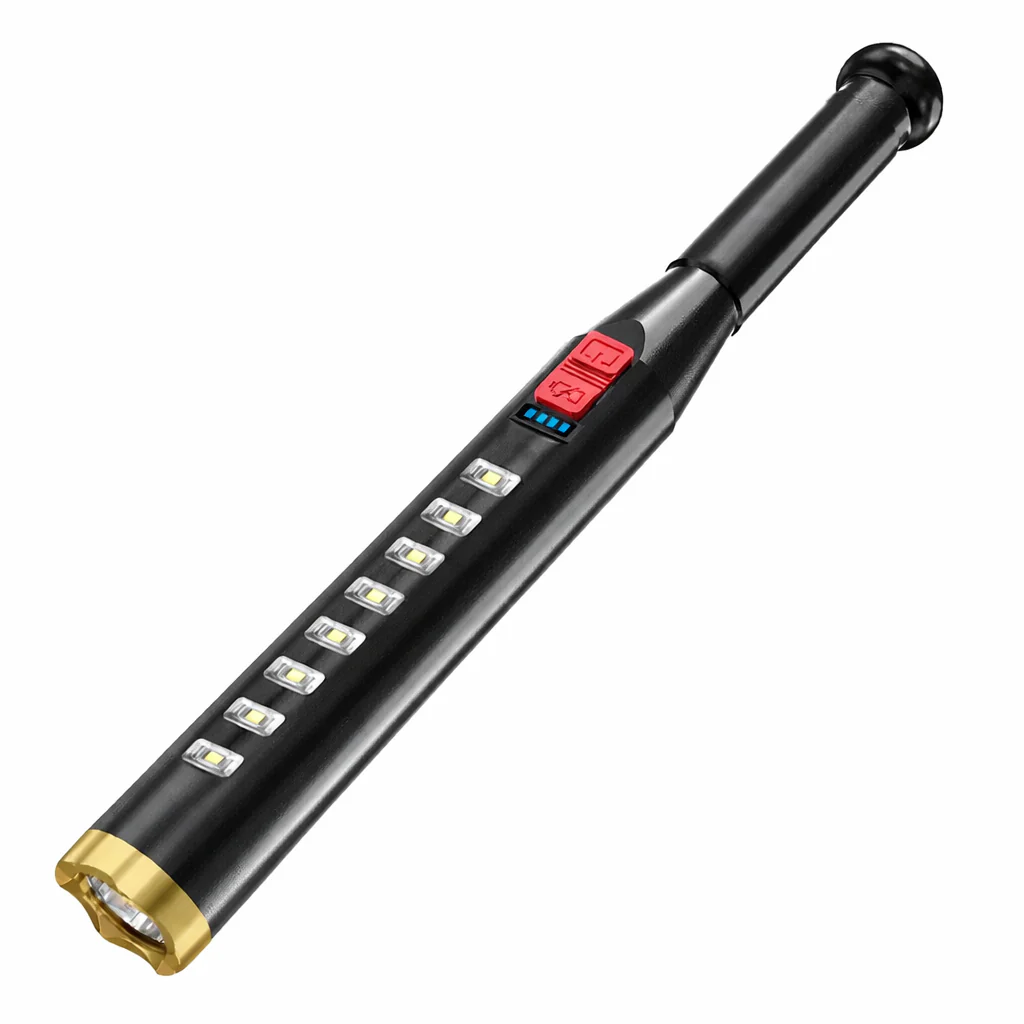 USB Rechargeable Telescopic LED Flashlight with COB Light for Outdoor Use - Image 6