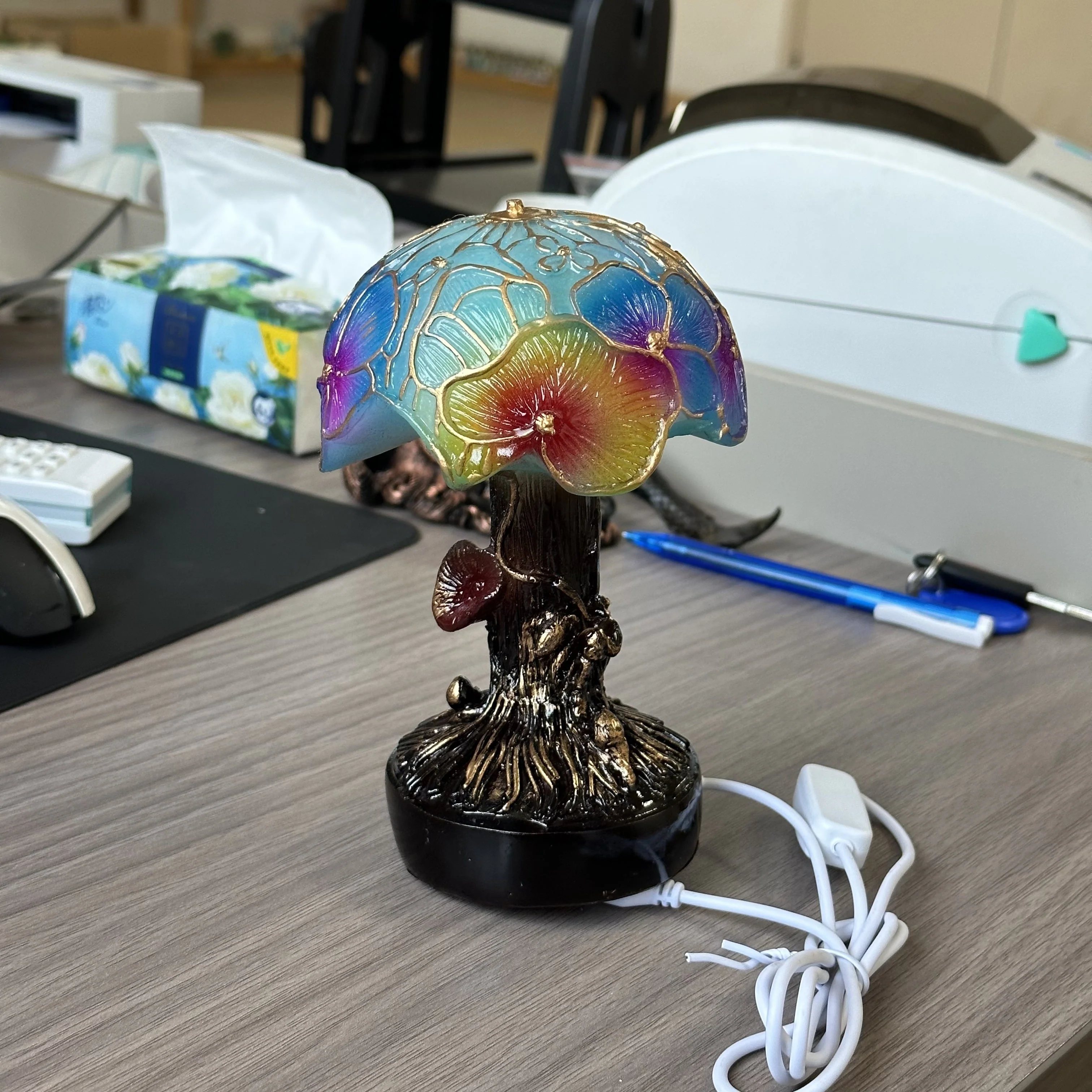 USB Resin Mushroom Lamp – Hand-Painted LED Night Light for Bedroom or Holiday Decor - Image 2