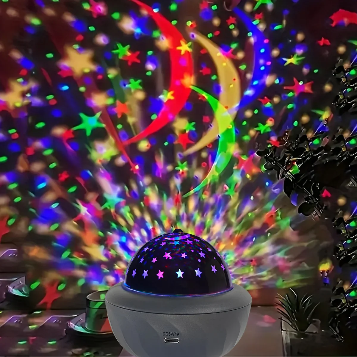 USB RGB Starry Night Sky Projector Rotating Moon Stars Lamp for Room Party Decor - Image 10