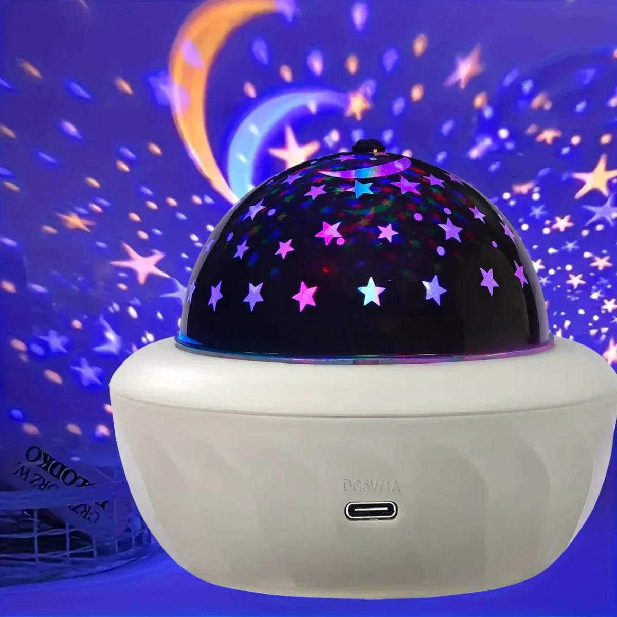 USB RGB Starry Night Sky Projector Rotating Moon Stars Lamp for Room Party Decor - Image 3