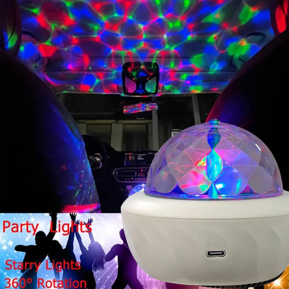 USB RGB Starry Night Sky Projector Rotating Moon Stars Lamp for Room Party Decor - Image 8