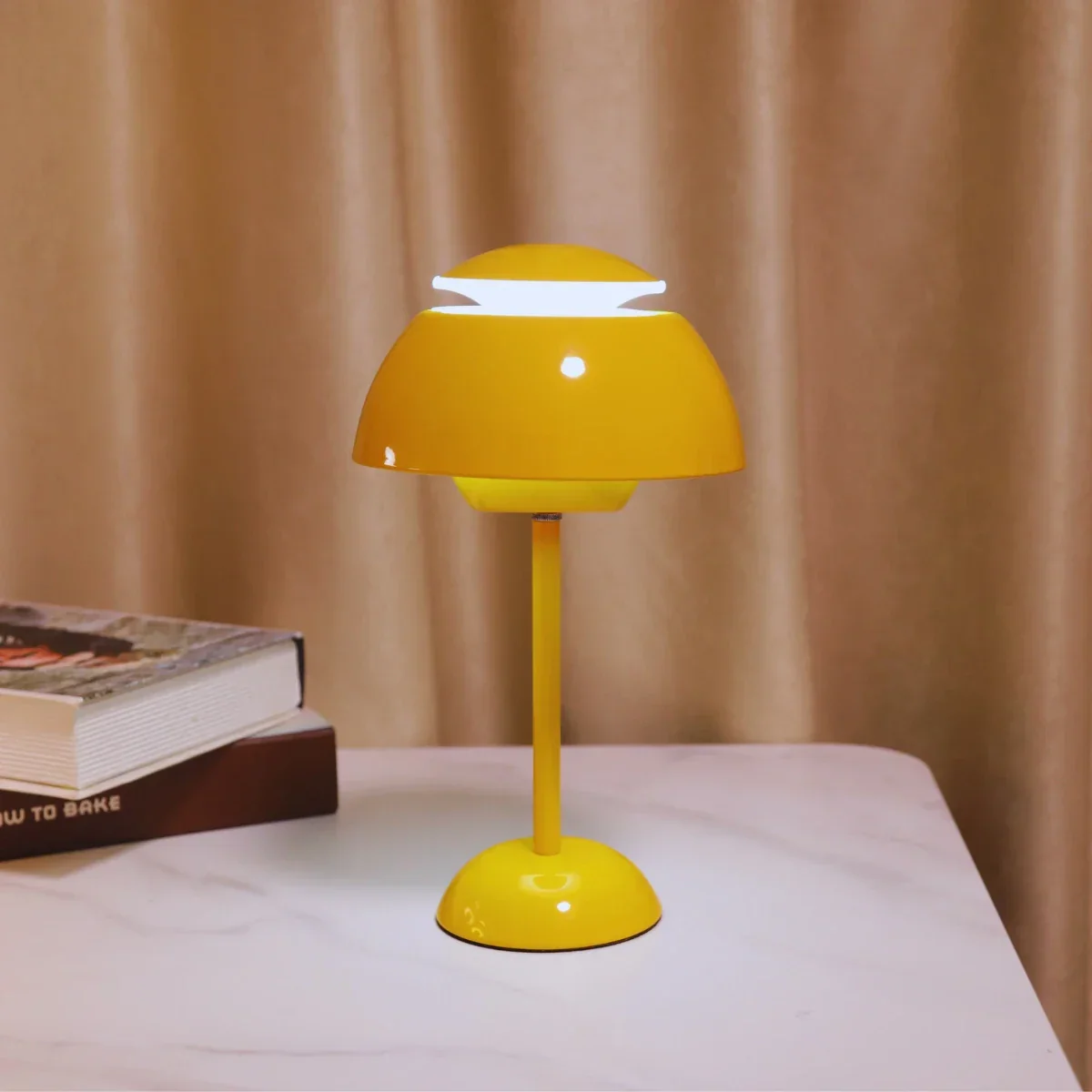 USB Touch Mushroom Table Lamp Tri-Color Dimmable LED Night Light for Bedroom - Image 3