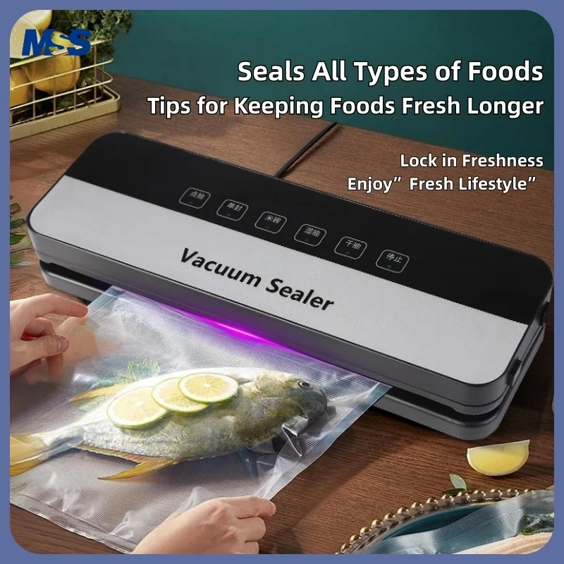 Vacuum Sealer Machine for Food Storage Dry Wet Auto Seal Cutter Touch Control 80KPa - Image 5