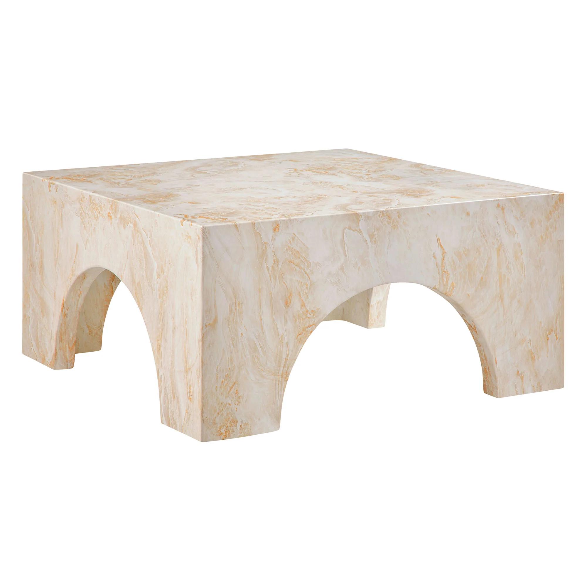 Valen Indoor - Outdoor Patio Arched Concrete Coffee Table by Modway - Image 14