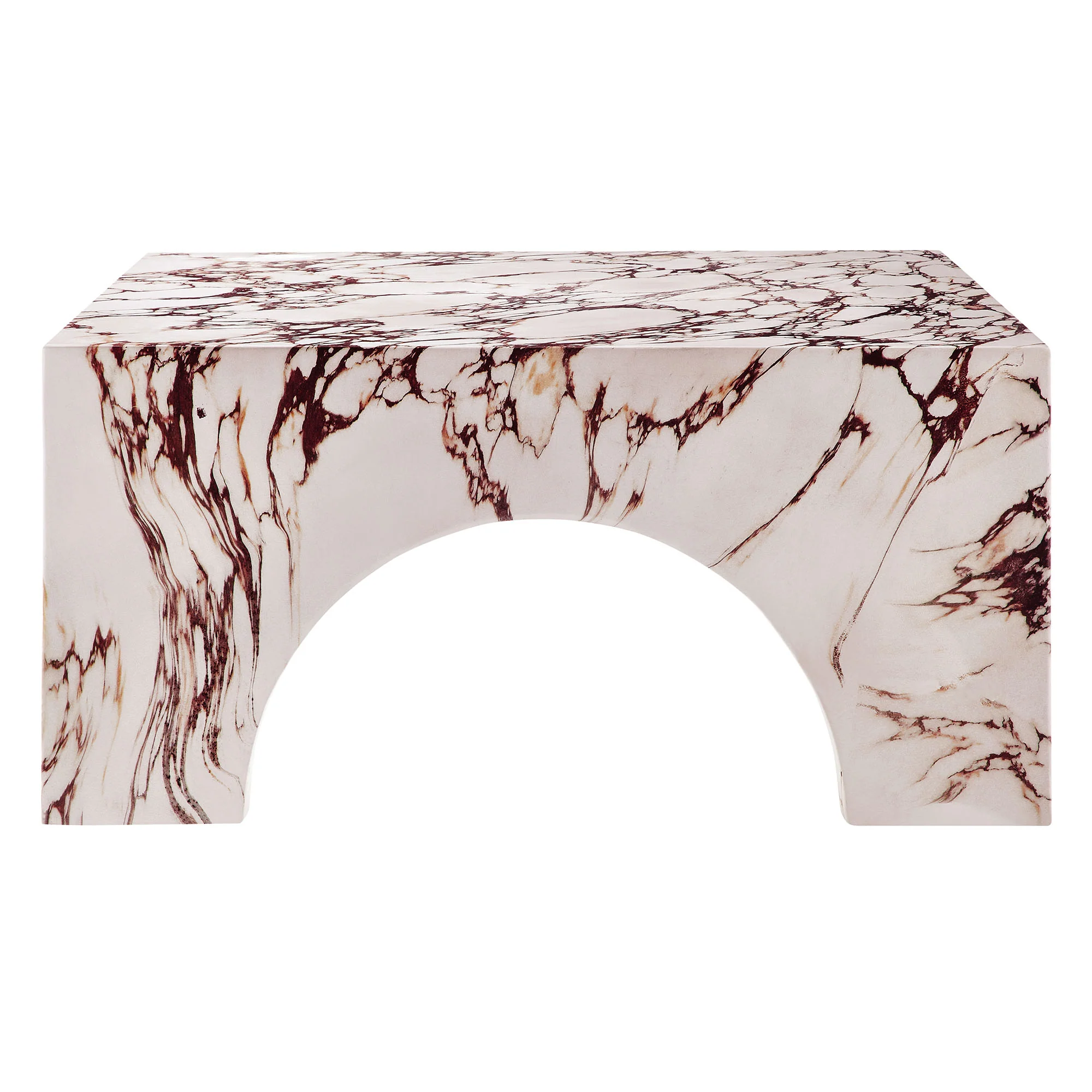 Valen Indoor - Outdoor Patio Arched Concrete Coffee Table by Modway - Image 5