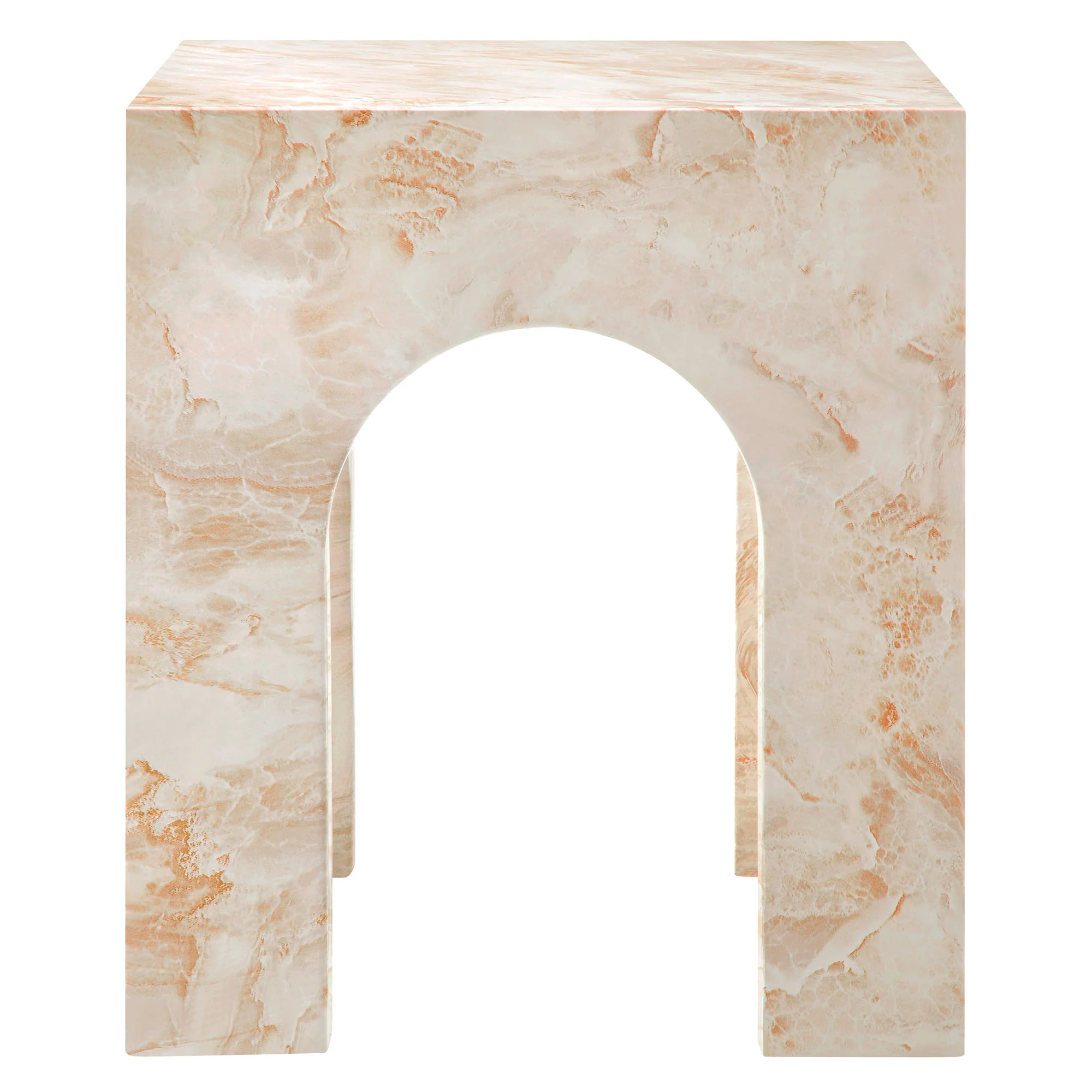 Valen Square Indoor - Outdoor Patio Arched Concrete Side Table by Modway - Image 5